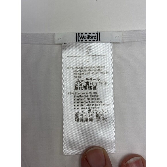 Wolford Tokio String Bodysuit White Small Scoop Neck Modal Elastane Modal - Picture 6 of 10